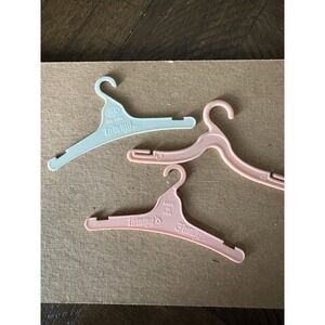 3 Vintage 1960s Ideal Tammy's Family Set of Hangers For Doll Clothes Pink Blue